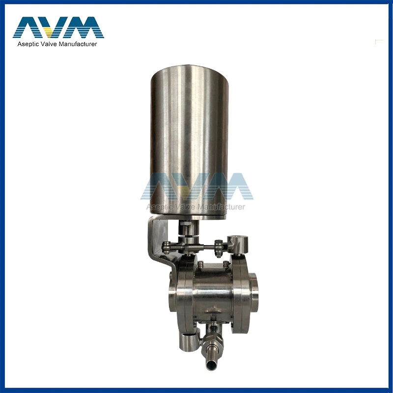 Ss 316L Sanitary Manual Mixing Proof Valve Welded Butterfly Valve