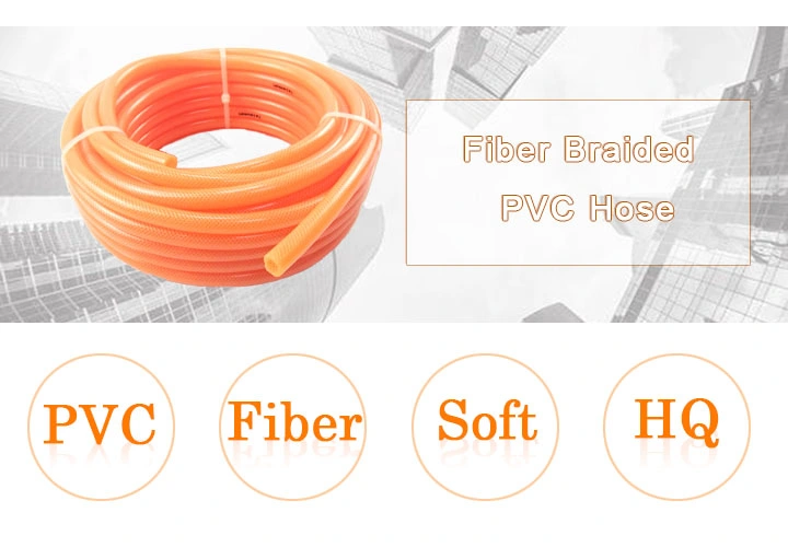 Clear Plastic Vinyl Tubing Fiber Braided Reinforced PVC Tube Pipe Hose for Water Transfer