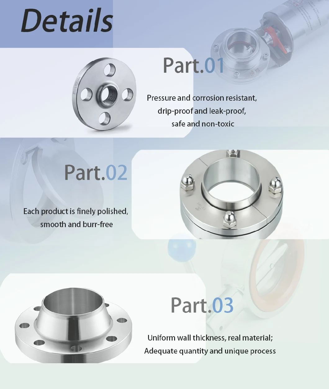 Factory-Price Sanitary Stainless Steel 304/316L Threaded Flange