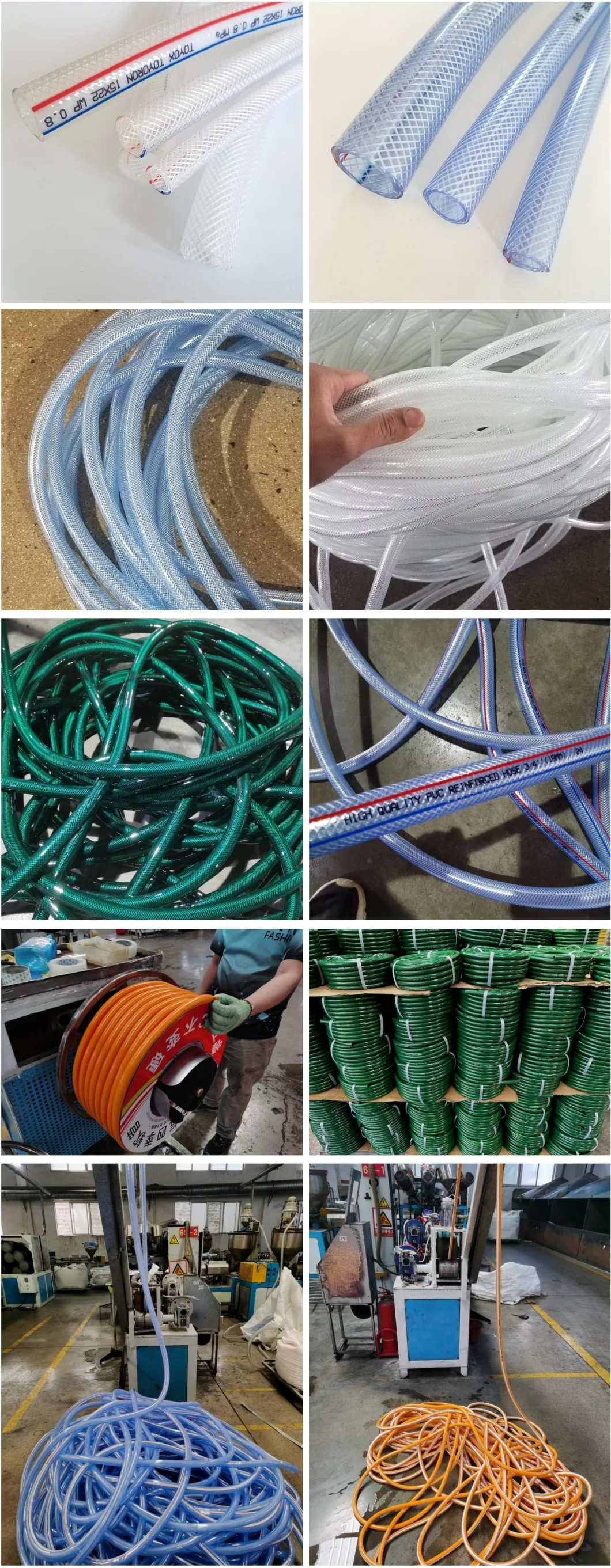 1/4&quot;-3&quot; Flexible PVC Plastic Fiber Braided Reinforced Water Hose/Irrigation Soft Hose