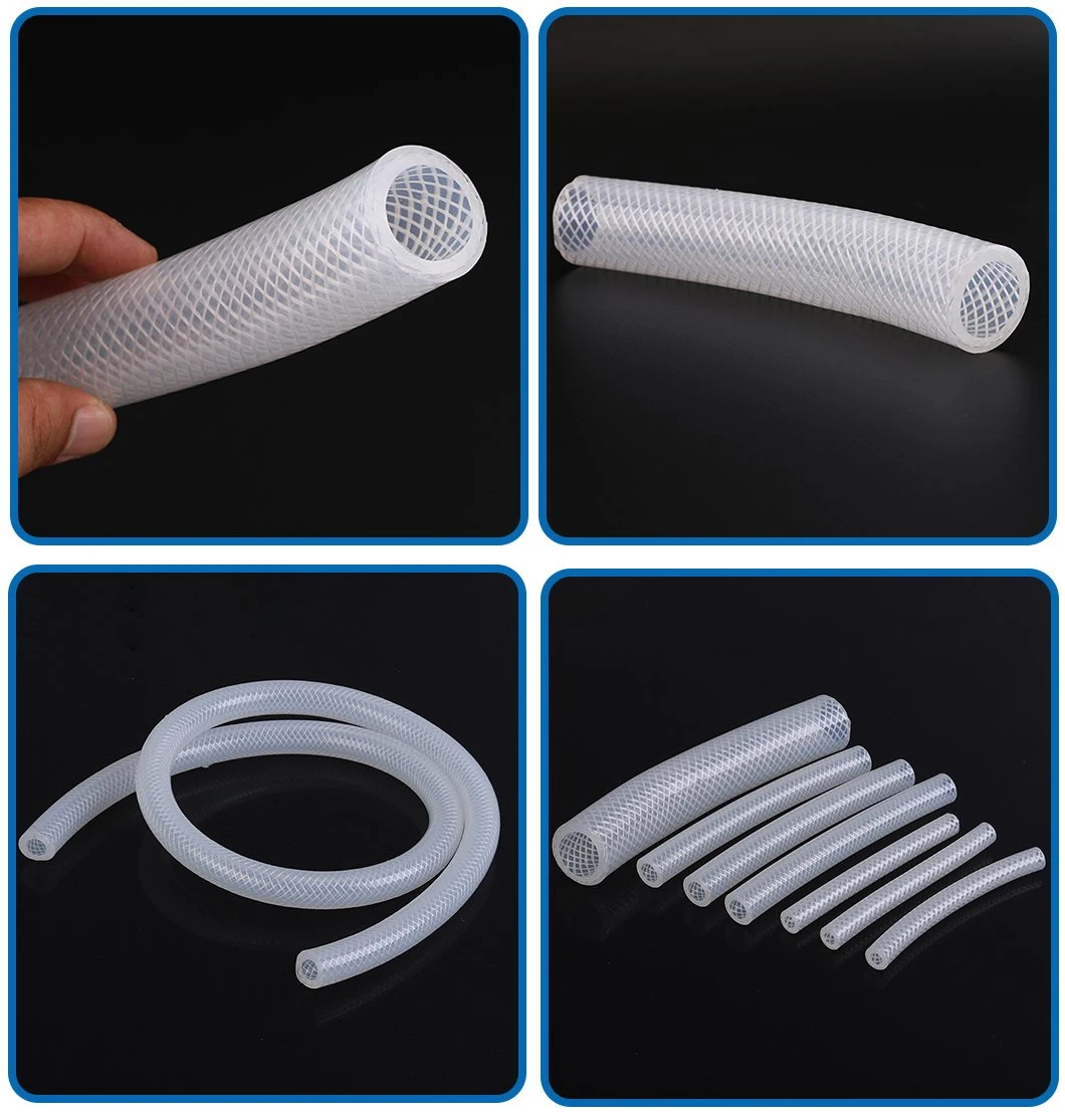 Food Grade Silicone Braided Reinforcing Tube Pressure Resistant Silicone Braid Hose