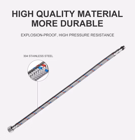 Stainless Steel Braided Flexible Metal Hose with Kinds of Fittings